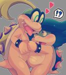  &lt;3 aaaaiueo76 blush cuffs_(clothing) duo eye_contact eyewear glasses hand_holding hi_res iggy_koopa koopa koopaling looking_at_another ludwig_von_koopa male male/male mario_bros nintendo open_mouth question_mark scalie shell spiked_shell spikes spikes_(anatomy) tongue tongue_out video_games 