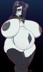  alternate_version_at_source android anthro big_breasts blush breasts female giant_panda hair hair_over_eye hi_res huge_breasts hyper hyper_breasts machine mammal metallic_body navel nipples one_eye_obstructed outline pregnant purple_eyes robot solo standing sukebepanda ursid white_body white_skin 