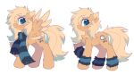  clothing cutie_mark equid equine female feral hasbro legwear looking_at_viewer mammal mirta_whoowlms mirtash model_sheet my_little_pony pegasus scarf side_view simple_background smile solo spread_wings white_background wings 