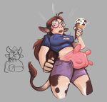  absurd_res animal_humanoid anthro big_breasts blush bottomwear bovid bovid_humanoid bovine bovine_humanoid breast_expansion breasts cattle cattle_humanoid clothed clothing dessert eatting expansion eyewear female food glasses grey_background growth hi_res humanoid ice_cream krim_hue mammal mammal_humanoid nipple_outline open_shorts shirt shorts simple_background solo species_transformation tail_growth tail_tuft teats topwear transformation tuft udder_growth udders 