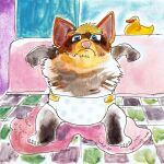  anthro baby bath diaper dry grumpy hi_res puffy wet young 
