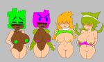  adult_swim alien anonymous_artist aqua_teen_hunger_force areola bazonga big_booba big_breasts black_body black_skin blonde_hair breasts cartoon_network clothed clothing clothing_pull crossgender dark_green_hair dark_green_nipples edit emory_(athf) err_(athf) eyeless female genitals green_areola green_hair green_nipples grey_background group hair hair_over_eyes hi_res humanoid ibispaint ibispaintx ignignokt intimidation mammal minus8 mooninite nipples not_furry nude oglethorpe_(athf) open_clothing open_mouth orange_areola orange_hair orange_nipples partially_clothed pink_areola pink_hair pink_nipples plutonian plutonian_(athf) presenting presenting_breasts pussy shirt shirt_pull simple_background smile standing tiddy top_(disambiguation) topwear topwear_lift topwear_pull virgin warner_brothers wear 