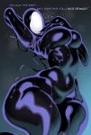  1girl absurdres batman_(series) batman_beyond breasts commentary curvy dc_comics english_commentary english_text faceless faceless_female highres inque krekkov large_breasts monster_girl shiny_skin slime_girl solo thick_thighs thighs wide_hips 