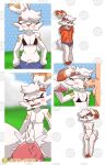  absurd_res anal anthro bodily_fluids clothed clothing comic_panel cum embarrassed faceless_character faceless_male fellatio generation_8_pokemon genital_fluids group group_sex hi_res huge_penetration male male/male nintendo oral partially_clothed penetration penile pokemon pokemon_(species) scorbunny sex solo suta-star threesome video_games 