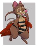 absurd_res blue_eyes blush blush_lines cloack clothed clothing don_bluth female feral hi_res honeymono looking_aside looking_down mammal mrs._brisby murid murine partially_clothed pose rat rodent semi-anthro simple_background solo the_secret_of_nimh