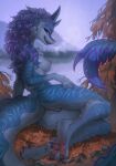 2024 anthro aquatic_dragon biped butt digital_media_(artwork) disney dragon eastern_dragon female genitals hair hi_res hioshiru looking_at_viewer looking_back marine open_mouth pawpads pink_pawpads pupils pussy raining raya_and_the_last_dragon sisu_(ratld) thick_thighs