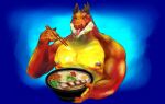 20secondstoshame angus_long big_(disambiguation) bowl container dragon eastern_dragon food hi_res invalid_tag male noodles nude pecs slightly_chubby solo