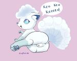  alolan_form alolan_vulpix anus blue_eyes butt capital-h english_text female feral genitals looking_at_viewer nintendo pokemon pokemon_(species) pussy raised_tail regional_form_(pokemon) simple_background solo text video_games white_body 