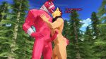 3d_(artwork) animal_genitalia animal_penis animate_inanimate anthro balls bodily_fluids burning_wolf_(fortnite) camelid canid canine canis dialogue digital_media_(artwork) duo epic_games equine_genitalia equine_penis erection forest fortnite genital_fluids genitals hand_on_butt hand_on_chest hi_res human hybrid imminent_sex living_pinata llama lt._john_llama male male/male mammal mask nude penis pinata plant precum public public_nudity sky_chaser source_filmmaker text tree wolf