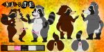 amateurcooper anthro anus balls big_butt brown_body brown_fur butt duo fur genitals grey_body grey_fur male mammal model_sheet nude overweight penis procyonid raccoon slightly_chubby sneak_(amateurcooper) stash_(amateurcooper) thick_thighs