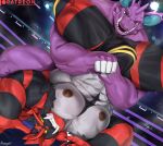 abs absurd_res anthro areola barazoku big_muscles big_pecs bulge claws clothed clothing duo fighting_ring generation_1_pokemon generation_7_pokemon hi_res huge_muscles huge_pecs huge_thighs incineroar lights luchador male manly multicolored_body muscular muscular_anthro muscular_arms muscular_legs muscular_male muscular_thighs nekogaki0324 nidoking nintendo nipples pecs pokemon pokemon_(species) public purple_body sharp_teeth smile teeth thick_arms thick_thighs underwear underwear_only wrestler