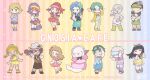  2others 5boys 6+girls aqua_coat bare_shoulders beluga_whale black_hair cat chibi chipie_(gnosia) coat comet_(gnosia) english_text everyone facepaint facial_mark fake_antennae feathers fingerless_gloves forehead_mark gina_(gnosia) gloves gnosia green_feathers grey_eyes grey_hair hair_between_eyes highres jonas_(gnosia) kukrushka_(gnosia) long_hair long_sleeves looking_at_viewer male_focus multiple_boys multiple_girls multiple_others other_focus otome_(gnosia) pink_hair raciraci_tatan raqio remnan_(gnosia) setsu_(gnosia) sha-ming shigemichi short_hair simple_background smile sq_(gnosia) stella_(gnosia) title upper_body yuriko_(gnosia) 