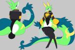  anthro balls big_butt bulge bulge_from_behind butt clothing fan_character generation_5_pokemon genitals hi_res jacket jacket_vest jumpsuit leaf male nintendo pokemon pokemon_(species) serperior solo theeldritcheyes thick_thighs tight_clothing topwear vest 
