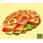  artist_logo artist_name cheese food food_focus ham lettuce no_humans original sandwich tomato tomato_slice yuki00yo 