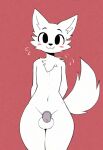  :3 anthro balls blush boy_kisser_(meme) chastity_cage chastity_device genitals hi_res looking_at_viewer male meme navel nude owo silly_cat_(mauzymice) solo tail thick_thighs unknown_artist wide_hips 