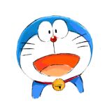  1:1 2021 anthro bell blue_body blue_fur collar domestic_cat doraemon doraemon_(character) felid feline felis front_view fur looking_at_viewer machine male mammal mt_tg open_mouth red_collar red_nose robot shaded solo tongue whiskers white_body white_fur 