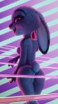  &lt;3 &lt;3_eyes 2022 3d_(artwork) 4_fingers 9:16 barely_visible_nipples bedroom_eyes black_tipped_ears breasts buckteeth butt claws digital_media_(artwork) dipstick_ears disney eyebrows female finger_claws fingers fur grey_body grey_fur hi_res judy_hopps lagomorph leporid looking_at_viewer looking_back mammal multicolored_ears narrowed_eyes nipples nude open_mouth purple_eyes purple_light rabbit rear_view scut_tail seductive short_tail slim smile smiling_at_viewer teeth tgtf234 tongue zootopia 