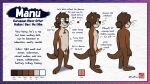  anthro better_version_at_source black_nose body_hair brown_body brown_fur brown_hair chest_hair color_chart detailed_background english_text erection eyewear foreskin fur genitals glasses hair hi_res lutrine male mammal man_bun mustelid navel nude penis solo sweaciabic tan_body tan_fur teeth_showing text whiskers 