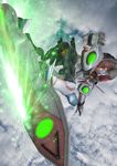  cloud clouds eureka_7 eureka_seven eureka_seven_(series) glowing mecha nirvash ref_board robographer sky 