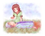  angela_(harvest_moon) artist_request harvest_moon sleeping tagme toby_(harvest_moon) 