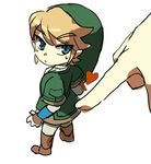  blonde_hair blue_eyes gloves hat heart link male_focus muse_(rainforest) pointy_ears solo the_legend_of_zelda 