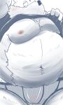  2022 3:5 anthro belly big_belly blush bulge clothed clothing clothing_lift dain_4201 hi_res humanoid_hands kemono male mammal moobs navel nipples overweight overweight_male shirt shirt_lift solo topwear underwear 