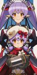  2girls absurdres android bangs beret brown_eyes closed_mouth dual_persona flower hat highres joints kyosuke1413koba maid_headdress multiple_girls poppi_(xenoblade) poppi_alpha_(xenoblade) poppi_qt_(xenoblade) robot_joints short_twintails smile twintails white_flower white_headwear xenoblade_chronicles_(series) xenoblade_chronicles_2 