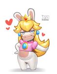  absurd_res anthro blazinahegao blazinalley crossover female hi_res lagomorph mammal mario_bros mario_plus_rabbids_kingdom_battle nintendo rabbid rabbid_peach raving_rabbids rayman_(series) solo ubisoft video_games 