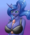  anthro anthrofied big_breasts breast_play breasts cleavage clothed clothing disembodied_penis equid equine female friendship_is_magic genitals hasbro hi_res horn male male/female mammal my_little_pony penis princess_luna_(mlp) sex titfuck winged_unicorn wings zachc 