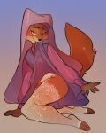  anthro bedroom_eyes blush butt canid canine disney female fox fur glacierclear hi_res looking_at_viewer maid_marian mammal narrowed_eyes orange_body orange_fur robin_hood_(disney) seductive simple_background smile smiling_at_viewer solo 