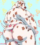  absurd_res anthro anus anus_outline balls belly belly_blush belly_overhang big_belly big_butt big_moobs big_nipples blush body_blush brown_body brown_fur butt butt_blush canid canine canis clothed clothing clothing_aside domestic_dog ears_down from_behind_position fur genitals hi_res huge_butt huge_hips huge_thighs jacob_(treebarkdragon) looking_at_viewer looking_back looking_back_at_viewer male mammal moobs nipple_outline nipples nude obese obese_anthro obese_male overweight overweight_anthro overweight_male pivoted_ears presenting presenting_hindquarters puffy_anus raised_tail rear_view red_eyes sex smile smiling_at_viewer solo spots spotted_body thick_thighs thong treebarkdragon underwear underwear_aside underwear_only white_body white_fur 