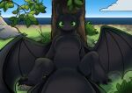  dragon dreamworks feral horsen how_to_train_your_dragon looking_at_viewer male sitting solo toothless 