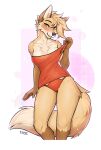  &lt;3 2022 5_fingers absurd_res anthro breasts canid canine canis carla_santiago clothed clothing digital_media_(artwork) eyebrows eyelashes f-r95 female fingers fox green_eyes hi_res mammal portrait signature simple_background smile solo three-quarter_portrait 