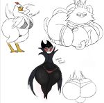  anthro anthro_only arthropod avian bird butt chicken clothing female galliform gallus_(genus) grimm_(hollow_knight) hi_res hollow_knight insect lepidopteran male moth phasianid plapjax radiance_(hollow_knight) sketch_page team_cherry thick_thighs thong underwear video_games 