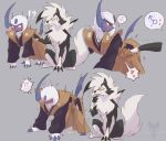  &lt;3 ?! absol black_body black_fur blue_body blush bodily_fluids claws clothing cross-popping_vein cum cum_drip cum_in_clothing cum_on_ground cum_on_hand digitigrade dripping duo dusk_lycanroc feral feral_on_feral finger_claws fluffy fluffy_tail fur generation_3_pokemon generation_7_pokemon genital_fluids grey_background grey_body handjob hi_res licking_cum lycanroc male male/male nintendo penile pokemon pokemon_(species) quadruped red_eyes sex shaded shaking simple_background sitting standing stealth_sex sweat swift_(tenebscuro) tenebscuro toe_claws trembling video_games wet wet_clothing white_body white_fur yellow_eyes 