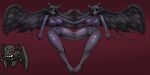  2:1 areola big_breasts black_sclera breasts crossgender dark_body dark_feathers dark_hair demon demon_humanoid diplication duo feathered_wings feathers female genitals grey_body grey_feathers grey_hair hair hi_res horn horned_humanoid huge_breasts humanoid long_hair navel nipples open_mouth purple_areola purple_background purple_nipples pussy red_eyes simple_background the_binding_of_isaac_(series) the_fallen_(tboi) thick_thighs video_games whitewo1f wide_hips winged_humanoid wings 
