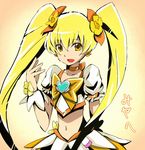  blonde_hair cure_sunshine heartcatch_precure! heartcatch_pretty_cure! magical_girl midriff navel precure pretty_cure twintails 