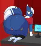  absurd_res all_fours ambiguous_gender anal anthro anus balls big_butt butt generation_6_pokemon genitals girly hexami hi_res huge_butt hyper hyper_butt licking male male/ambiguous meowstic nintendo oral pokemon pokemon_(species) rimming sex thick_thighs tongue tongue_out video_games 
