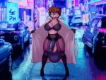  2020 4:3 amber_eyes anthro autumn_(kumacat) balls beaver big_balls big_breasts breasts brown_body brown_fur brown_hair brown_trenchcoat car clothing coat dracojeff eyewear flashing flashing_penis footwear fur garter_belt garter_straps genitals glasses gynomorph hair high_heeled_sandals high_heels huge_balls hyper hyper_balls hyper_genitalia intersex lacy_bra lacy_panties legwear lingerie looking_at_viewer mammal penis rodent sandals solo standing stockings street tongue tongue_out topwear trenchcoat vehicle 