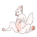  1:1 alpha_channel belly big_belly canid canine canis digital_media_(artwork) female feral feralbeans fur genitals hi_res humanoid_genitalia mammal nipples nude pawpads paws pregnant pussy solo tongue wolf 