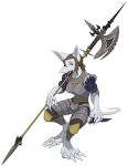  absurd_res anthro armor big_feet big_hands braided_hair braided_ponytail brown_hair burmecian claws feet final_fantasy final_fantasy_ix fur gynomorph hair halberd hi_res intersex mammal melee_weapon polearm quququl rodent ser_ori_tuft sitting solo square_enix toe_claws video_games weapon white_body white_fur 