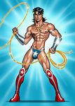  abs chest genderswap lasso male muscle solo tagme tattoo wonder_woman 