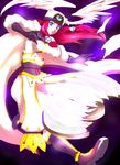  arc_system_works bangs blazblue blazblue:_continuum_shift blue_eyes boots breasts cape female gloves gradient gradient_background hat long_hair military military_uniform open_mouth ossantomato red_hair solo tsubaki_yayoi uniform 