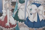  animated_gif apron frills garters gif gloves hair_swing lace long_hair maid maid_apron shizzle very_long_hair weiss_survive 
