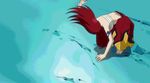 1boy 1girl angry animated animated_gif barefoot battle dual_wielding erza_scarlet fairy_tail fight fighting gerard_fernandes gif jellal_fernandes lowres magic sword weapon 