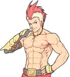  male male_focus muscle musou_orochi simple_background solo sun_wukong warriors_orochi white_background 