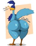  animal_humanoid anthro avian avian_humanoid bedroom_eyes big_butt bird bubble_butt butt butt_focus chrisbmonkey cuculiform curvy_body curvy_figure girly hi_res huge_butt humanoid hyper hyper_butt looking_at_viewer male massive_thighs narrowed_eyes new_world_ground_cuckoo one_eye_closed rear_view roadrunner seductive smug thick_thighs wide_hips wink winking_at_viewer 