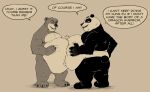  2020 anthro baloo belly belly_press big_belly black_and_white_fur butt claws dialogue dreamworks duo english_text eyes_closed fur giant_panda hand_on_stomach kung_fu_panda lordweegee64 male mammal master_po_ping narrowed_eyes nude obese obese_anthro obese_male open_mouth overweight overweight_anthro overweight_male rear_view short_tail speech_bubble standing teeth text toe_claws tongue ursid 