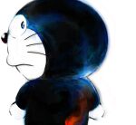  2020 anthro blue_body blue_fur domestic_cat doraemon doraemon_(character) felid feline felis fur looking_at_viewer looking_back machine male mammal mouth_closed mt_tg rear_view robot shaded simple_background solo standing whiskers white_background white_body white_fur 