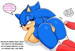  after_transformation anthro bedroom_eyes big_breasts big_butt bimbofication bimbofied breasts butt crossgender curvy_figure dripping_pussy english_text female hi_res horny knuckles_the_echidna male male/female narrowed_eyes presenting seductive sega sonic_the_hedgehog sonic_the_hedgehog_(series) text voluptuous 